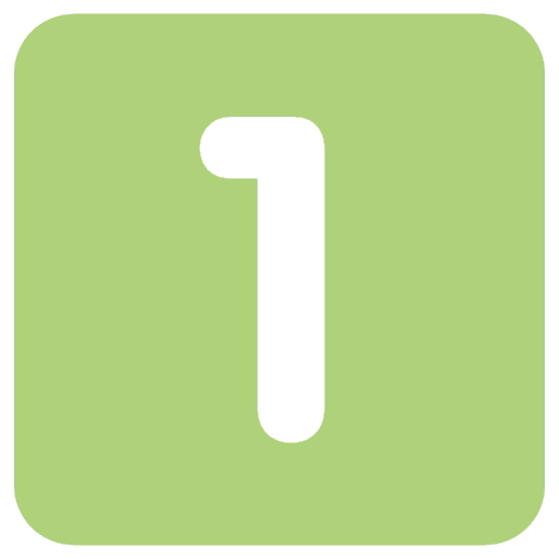 chiffre 1 vert et blanc be&be geneve