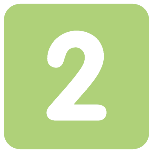 chiffre 2 vert et blanc be&be genève